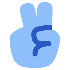 Peace Hand Icon from Plump Flat Set