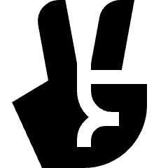 Peace Hand Icon from Sharp Solid Set