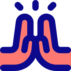 Praying Hand Icon from Core Pop Set