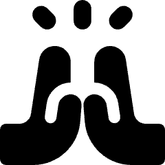 Praying Hand Icon from Core Solid Set