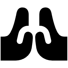 Praying Hand Icon from Flex Solid Set