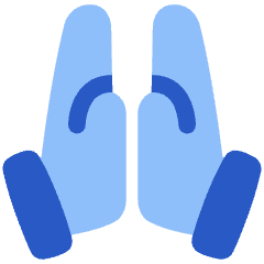 Praying Hand Icon from Plump Flat Set