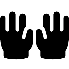 Raised Hands Icon from Flex Solid Set