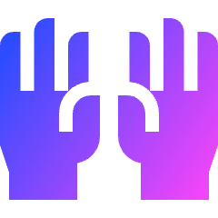 Raised Hands Icon from Sharp Gradient Set