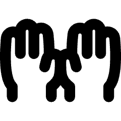 Raised Hands Icon from Flex Remix Set