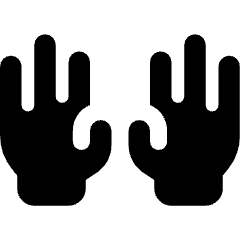 Raised Hands Icon from Core Solid Set