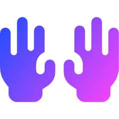 Raised Hands Icon from Core Gradient Set