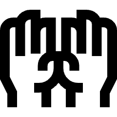 Raised Hands Icon from Sharp Line Set