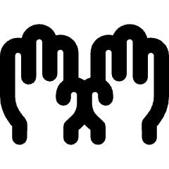 Raised Hands Icon from Core Remix Set
