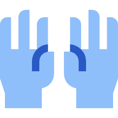 Raised Hands Icon from Sharp Flat Set