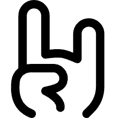 Rock And Roll Hand Icon from Core Line Set
