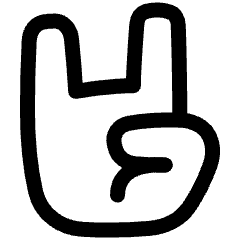 Rock And Roll Hand Icon from Plump Line Set