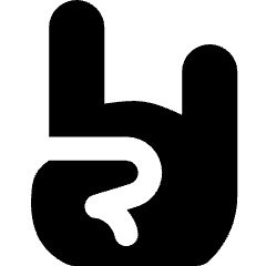 Rock And Roll Hand Icon from Core Solid Set