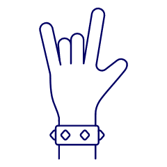 Rock Gesture 1 1 Illustration from UX Line Set