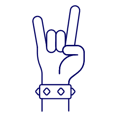Rock Gesture 2 1 Illustration from UX Line Set