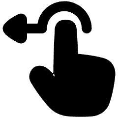 Swipe Left Icon from Plump Solid Set