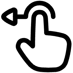 Swipe Left Icon from Plump Line Set