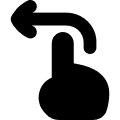 Swipe Left Icon from Flex Solid Set