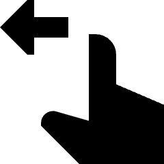 Swipe Left Icon from Sharp Solid Set