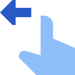 Swipe Left Icon from Sharp Flat Set