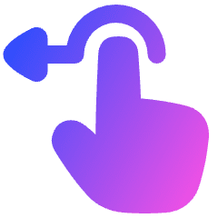 Swipe Left Icon from Plump Gradient Set