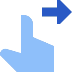 Swipe Right Icon from Sharp Flat Set