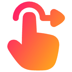 Swipe Right Icon from Plump Gradient Set