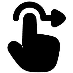Swipe Right Icon from Plump Solid Set