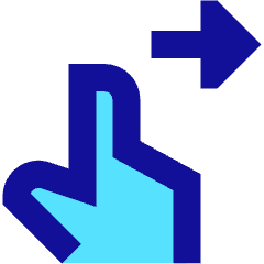 Swipe Right Icon from Sharp Pop Set