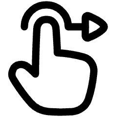 Swipe Right Icon from Plump Line Set