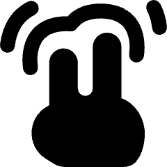 Two Finger Double Tap Icon from Flex Solid Set