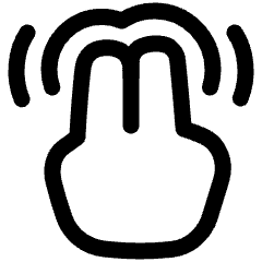 Two Finger Double Tap Icon from Plump Line Set