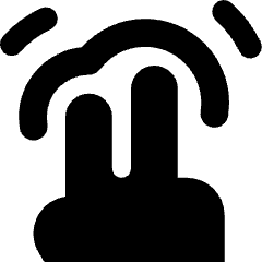 Two Finger Double Tap Icon from Core Solid Set