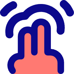 Two Finger Double Tap Icon from Core Pop Set