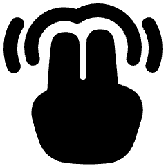 Two Finger Double Tap Icon from Plump Solid Set