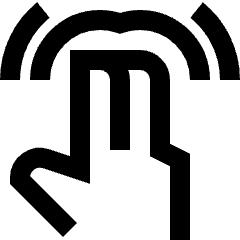 Two Finger Double Tap Icon from Sharp Line Set
