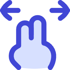 Two Finger Drag Hotizontal Icon from Flex Duo Set