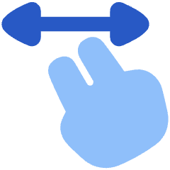 Two Finger Drag Hotizontal Icon from Plump Flat Set