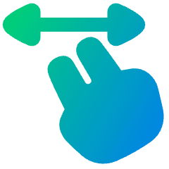 Two Finger Drag Hotizontal Icon from Plump Gradient Set