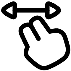 Two Finger Drag Hotizontal Icon from Plump Line Set