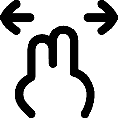 Two Finger Drag Hotizontal Icon from Flex Line Set