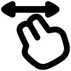 Two Finger Drag Hotizontal Icon from Plump Remix Set