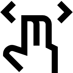 Two Finger Drag Hotizontal Icon from Sharp Line Set
