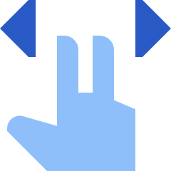 Two Finger Drag Hotizontal Icon from Sharp Flat Set