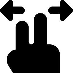 Two Finger Drag Hotizontal Icon from Core Solid Set