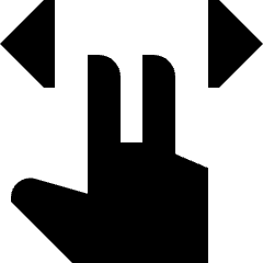 Two Finger Drag Hotizontal Icon from Sharp Solid Set