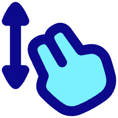 Two Finger Drag Vertical Icon from Plump Pop Set