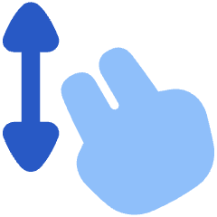 Two Finger Drag Vertical Icon from Plump Flat Set