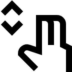 Two Finger Drag Vertical Icon from Sharp Line Set