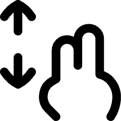 Two Finger Drag Vertical Icon from Flex Line Set